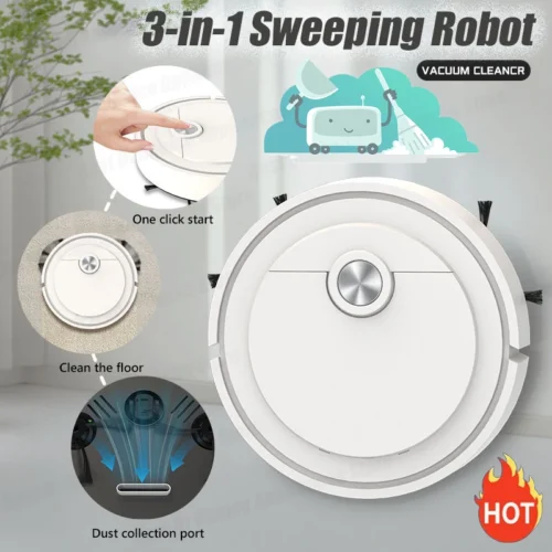 Sweeping Robot Vacuum Cleaner Mopping 3-in-1 Automatic Vacuum Mop Robot Portable Sweeping Machine Home Cleaning Appliance