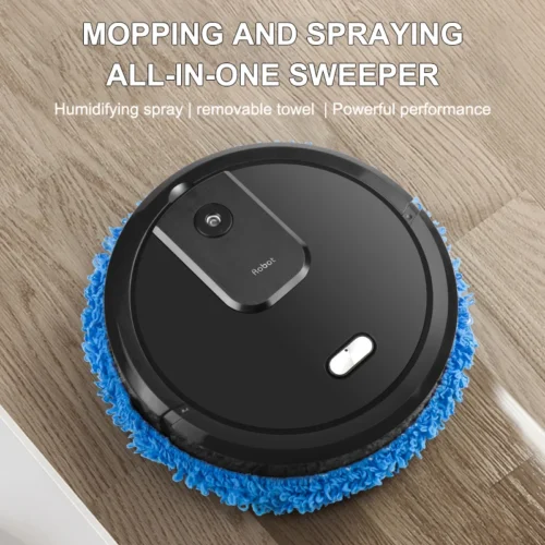 Alternative view of NEW Smart Sweeping and Mop Robot Vacuum Cleaner Dry and Wet Mopping Rechargeable Robot Home Appliance with Humidifying Spray