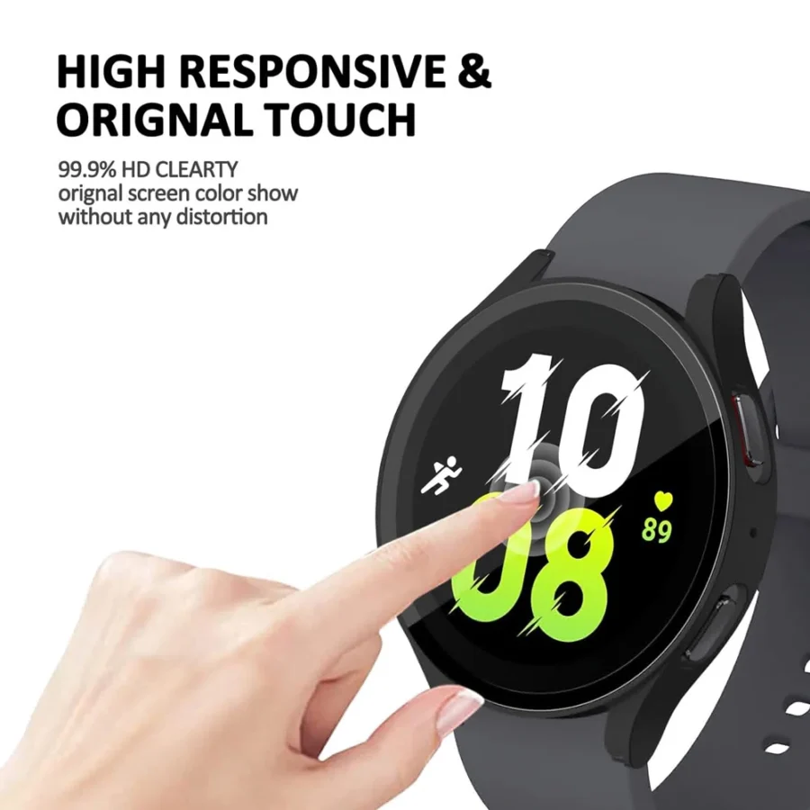 for Samsung Galaxy 4 5 6 7 44mm 40mm tempered glass+PC fully covered protective watch case, shock and scratch resistant - Image 6