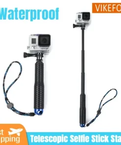 Extendable Pole Mini Selfie Stick Waterproof Monopod Blue for GoPro Hero13/12/11/10/9/8 Action Video Cameras Outdoor Photography