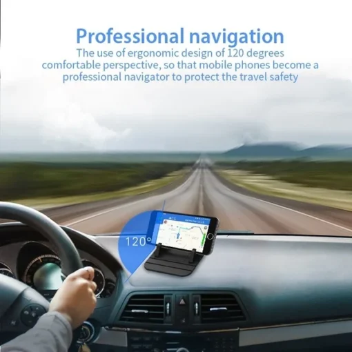 Silicone Anti-Slip Phone Holder Mat for Secure Dashboard Mounting - Image 5