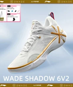 Li-Ning Men's WADE SHADOW 6V2 On Court Basketball Shoes BOOM Cushion Wearable Sport Shoes LiNing Stable Support Sneakers ABPV021