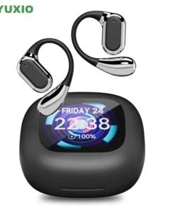 UYUXIO AI Translating Earphone OWS Real Time Translation Earbuds with 144 Languages Ear Buds with LCD Touch Screen Headphone
