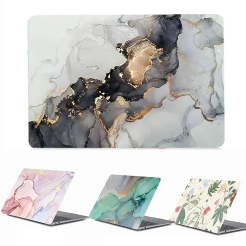Marble Flowers Laptop Case for Macbook Air 13.6 M4 15 M3 Hard Cover for Mac Book Pro 13 M1 M2 14 M4 16 2025 Sleeve Accessories