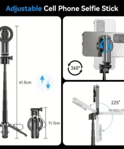 Alternative view of Pocket Mini Bluetooth Magnetic Selfie Stick Telescopic Multifunctional Tripod Stand for IPhone Android Magsafe Travel Monopod