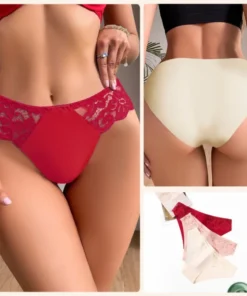 Alternative view of Sexy Lingerie Women's Panties Lace Perpective Seamless Female Underwear Elasticity Briefs for Women Fashion Underpants Floral