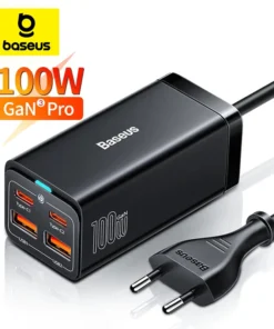 Baseus GaN3 100/ 65W Desktop Charger Quick Charge QC 3.04.0 USB C Type C Phone Charger For iPhone15 Huawei Xiaomi MacBook Laptop