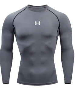 Alternative view of Men Running Compression T-shirt Long sleeves Sport Tees Gym Fitness Sweatshirt Male Jogging Tracksuit Homme Athletic Shirt Tops