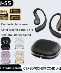 Smart AI Translation Headset True Wireless Sports Long-lasting Bluetooth Headset Stereo Sound Semi-in-ear Air Conduction Headset