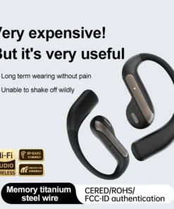 Alternative view of Smart AI Translation Headset True Wireless Sports Long-lasting Bluetooth Headset Stereo Sound Semi-in-ear Air Conduction Headset