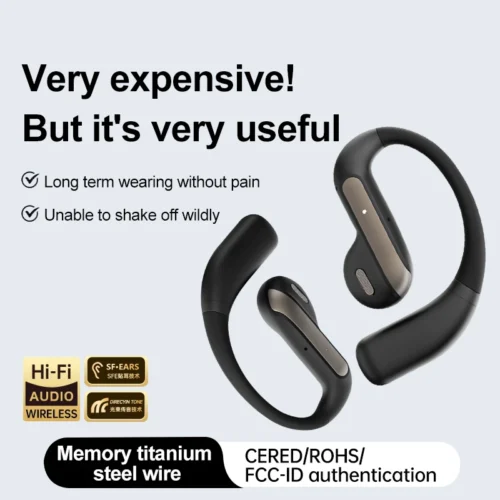 Alternative view of Smart AI Translation Headset True Wireless Sports Long-lasting Bluetooth Headset Stereo Sound Semi-in-ear Air Conduction Headset