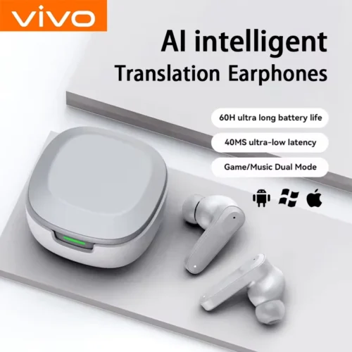VIVO AI Intelligent Translation Bluetooth Headset Support Multi-Language Wireless Earphone In-Ear Business Headphones With APP