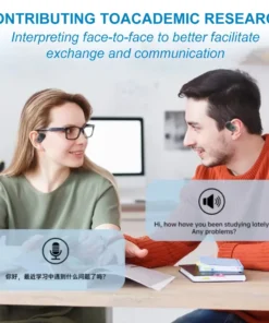 Alternative view of 144 Language Translation Wireless Headphones Smart Waterproof Ai Real-time Translator Bluetooth 5.4 Earbuds Business Earphone