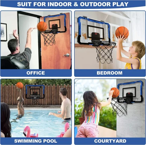 Wall-mounted Mini Basketball Hoop Set for Indoor Training and Outdoor Games for Kids - Image 6