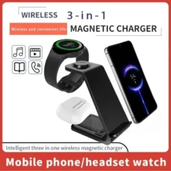 Alternative view of 15W Fast Wireless Charger Stand for iPhone and Samsung Galaxy Devices