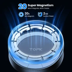 Alternative view of Magnetic Car Phone Holder with Strong Suction and Adjustable Arm for Windshield and Dashboard Use