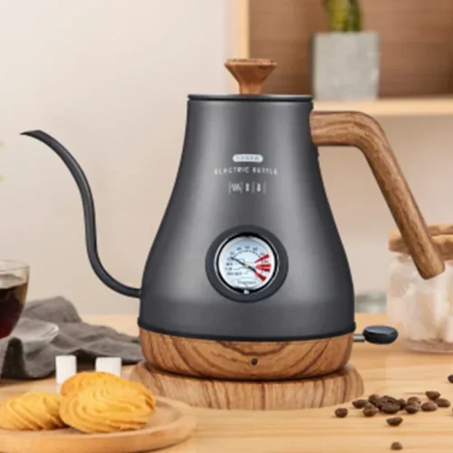 Alternative view of 220v Home Long Mouth Electric Kettle Electric Tea Kettle Temperature Display Thin Mouth Electric Kettle Hand-brewed Coffee Pot