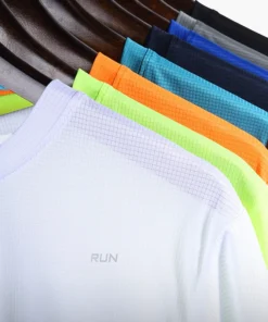 Summer Mens Quick Dry Running Bodybuilding Shirts Sport Gym t Shirt Men Short Sleeve Fitness Tops Oversized t-Shirt Jersey