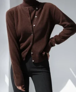 Alternative view of Blubelle Women's New Autumn Turtleneck Sleeveless Tank Top Soft Knit Button Up Cardigan Sweater Fashion Sets