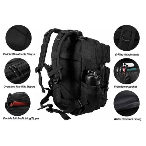 Tactical Backpack with Waterproof Material and Adjustable Sizes for Men and Women - Image 4