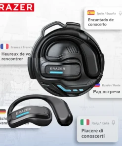 ERAZER X8 AI Translator Earbuds Gaming Bluetooth 5.4 Wireless Headphones Low latency HD Call Earphones with Mic Waterproof