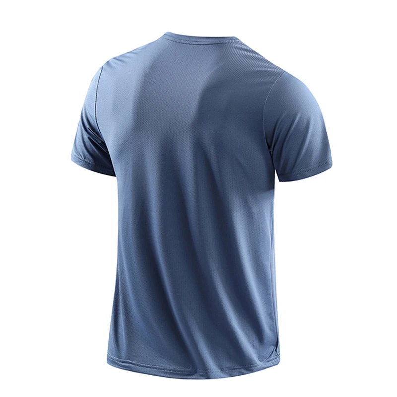 CHRLCK Men's Running Quick Drying T-shirts Breathable Hiking Fishing Tees Soft Elasticity Outdoor Sports Short Shirt Summer - Image 3