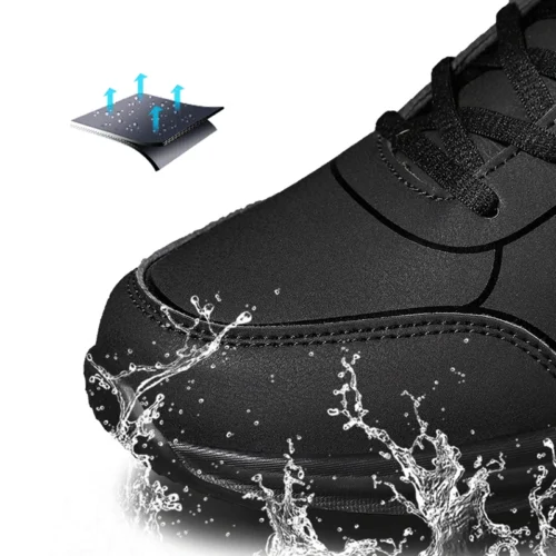 Alternative view of New Men Running Shoes Winter Warm Male Sneakers Anti-slip Breathable Men's Walking Shoes Lace Up Soft Casual Shoes Lightweight