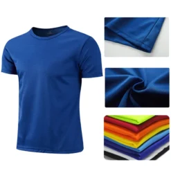 Quick Dry Short Sleeve Sport T-Shirt with Breathable Fabric for Men and Women Fitness Training