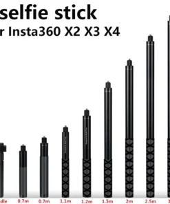 Metal Invisible Extended Edition Selfie Stick Scalable Monopod for Insta360 X3 X4 X5 Accessories for GoPro DJI Action 5 4 Stick