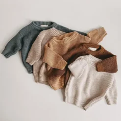 Infant Thick Knit Pullover Sweater for Newborns - Warm Long Sleeve Design