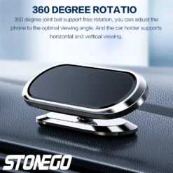 Alternative view of Car Phone Holder with 360-Degree Rotation and Zinc Alloy Magnetic Support