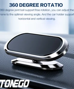 Alternative view of STONEGO Metal Magnetic Phone Holder 360 rotating Car Phone Holder Stand Zinc Alloy Magnet Car Support Mount cellphone holder