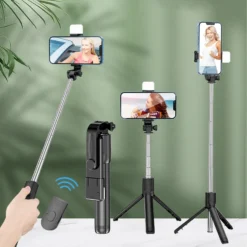 Telescopic Selfie Stick with Bluetooth Remote, 700mm Extendable Tripod for Phones