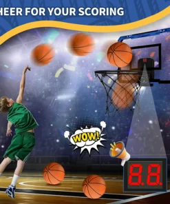 Alternative view of Ring Basketball Hoop Wall-mounted Indoor Training Home Kids Basketball Toy Mini Basketball Hoop Set For Kids Outdoor Games