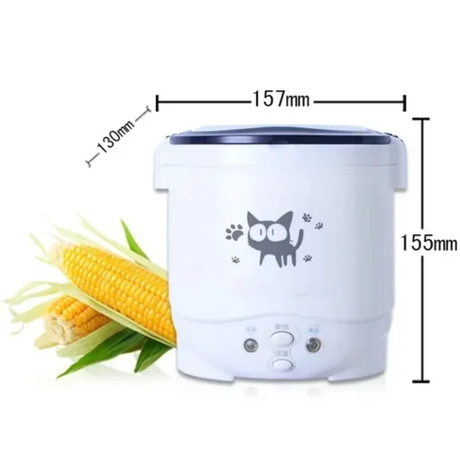 Electric Mini Rice Cooker Portable Multi-Cooker for Home and Vehicle Use 12V 24V 220V - Image 5