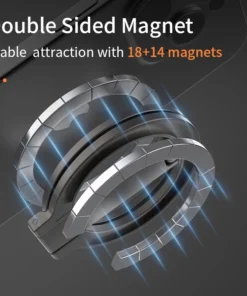 Alternative view of Foldable Double Sided Magnetic Phone Holder for Magsafe Gym Treadmill Universal Folding Car Holder Magnetic Smartphone Stand