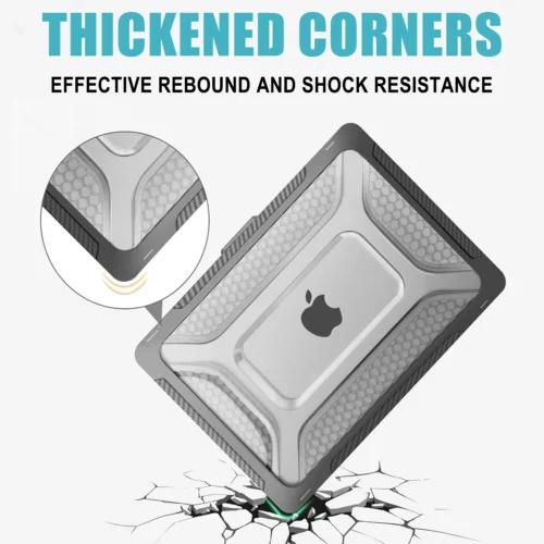 Alternative view of Heavy Duty Rugged Hard Shell Protective Cover For MacBook Pro 14 inch M5/M4/M3/M2/M1 Chip 2025-2021 Case For MacBook 13.6 inch