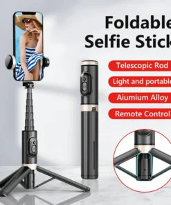 Alternative view of Bluetooth Wireless Handheld Selfie Stick Tripod Extendable Monopod with Remote for Huawei iPhone 13 Pro Max Xiaomi Phone Live