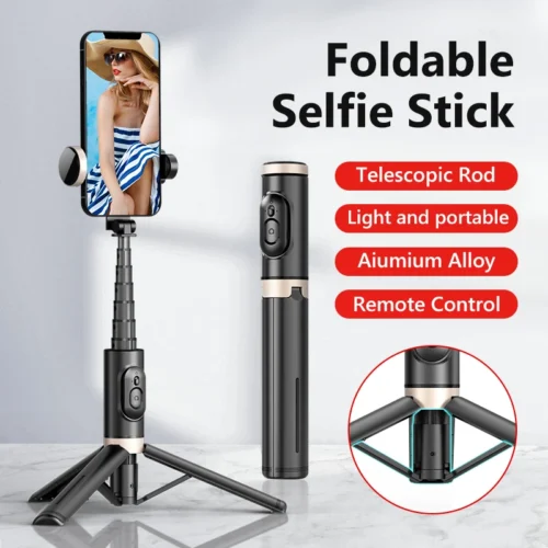Alternative view of Bluetooth Wireless Handheld Selfie Stick Tripod Extendable Monopod with Remote for Huawei iPhone 13 Pro Max Xiaomi Phone Live