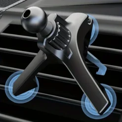 Car Phone Holder with 17mm Ball Head for Air Vent Mounting in Most Vehicles