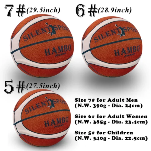 Alternative view of Mute Bouncing Basketball w/ Cover Men Size 7#(29.6in) Women Size 6#(28.9in) Children Indoor Silent PU Foam Ball Quietly Dribble