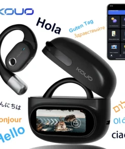 Alternative view of KOUO Open Bluetooth Earphones 164 Languages Real Time Translator Headphones Wireless Earbuds for Travel Learning Sports Gaming