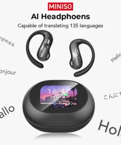 [HD Touchscreen]MINISO MS188 AI Translation Earbuds Bluetooth Earphones Wireless Headphones Ultra-long battery life