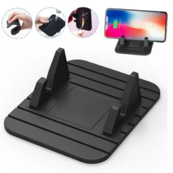Alternative view of Silicone Anti-Slip Phone Holder Mat for Secure Dashboard Mounting