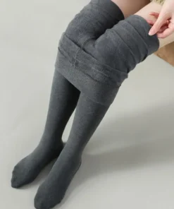 Alternative view of Fleece Lined Tights Women Thermal Pantyhose For Women Winter Panty Skin Black Stockings Women's Thermal Sock Bottoming Pants