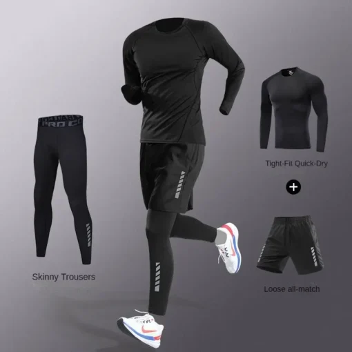 Men's Tracksuit with Quick-Dry Technology for Running and Fitness - Image 4