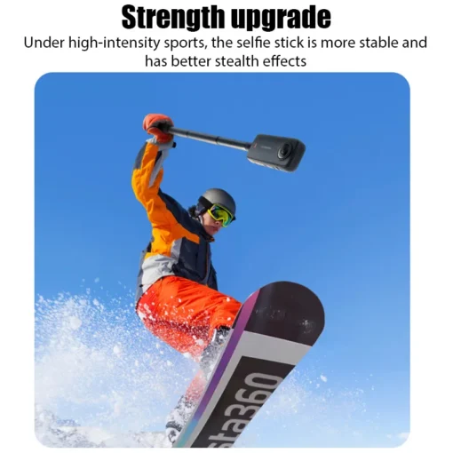 Ultra-Long Carbon Fiber Invisible Selfie Stick for Insta360 X3/X2, DJI Action 3, and GoPro Cameras - Image 3