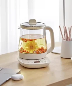 Alternative view of Electric Tea Kettle Health Pot with Temperature Control 1.5L Glass Body 12 Preset Functions Auto Keep 40 to 90 Degree Heating