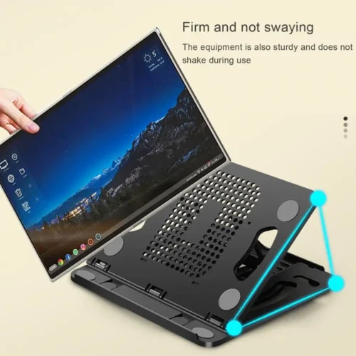 Laptop Stand Portable Laptop Desk Stand with Adjustable Height Heat Dissipation for Tablets Phones Folding Triangle Stabilizer