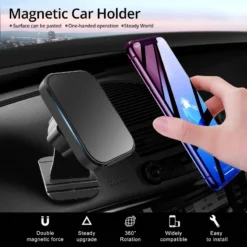 Alternative view of Magnetic Car Phone Holder for Air Vent - Secure Mounting - Compatible with iPhone and Samsung